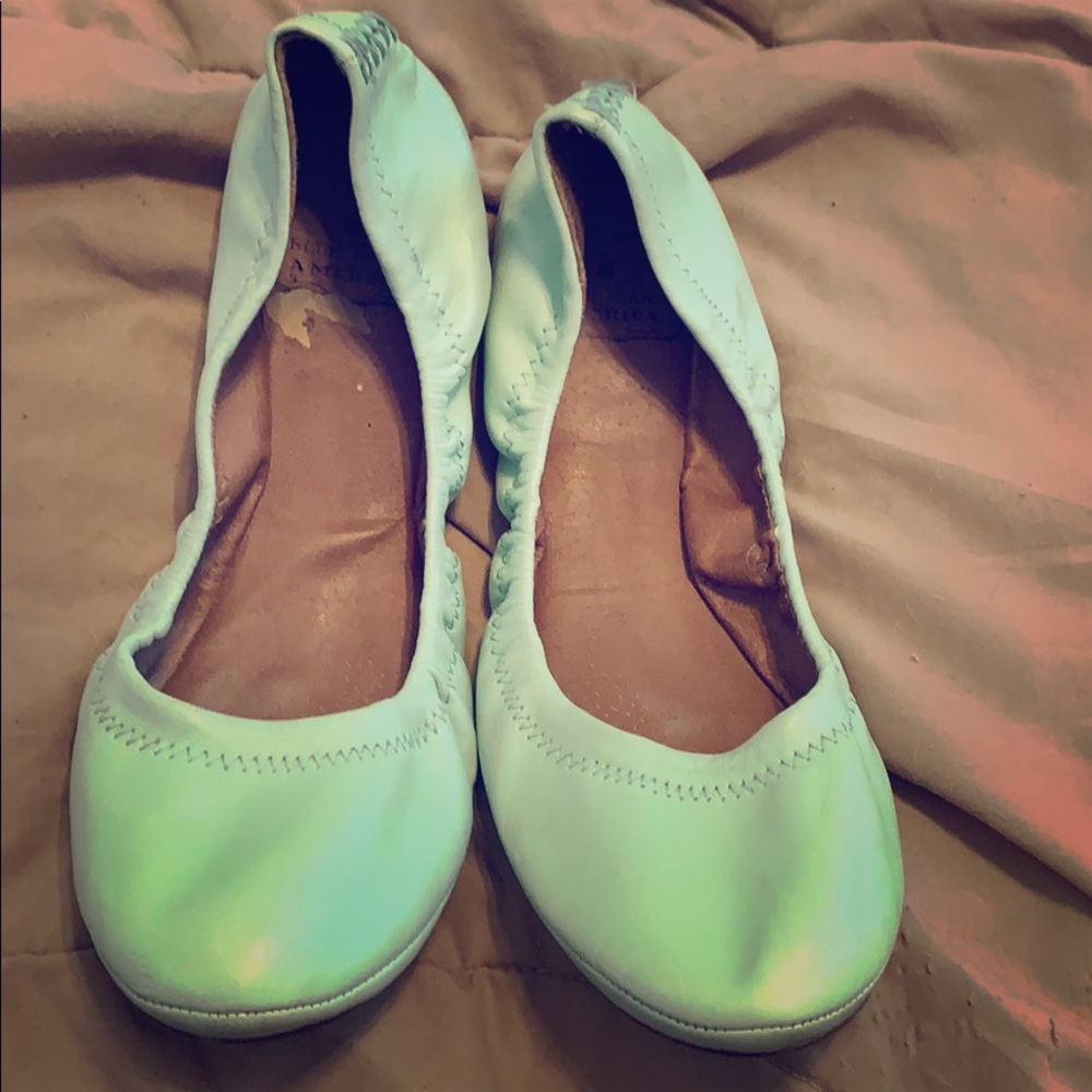 Mint green flats